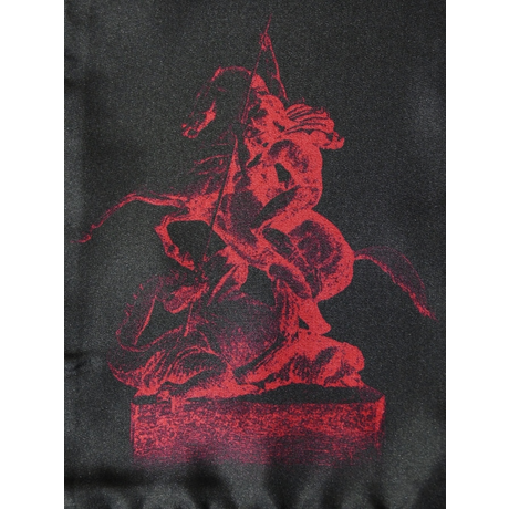 Black - St. George and the Dragon Silk Scarf