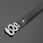 Decadent belt - â€˜Basiliskâ€™ Black Diamante Snake