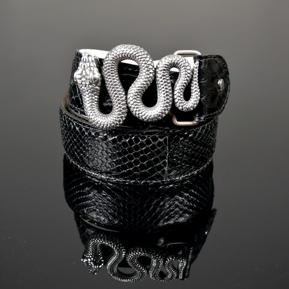 Decadent belt - â€˜Basiliskâ€™ Black Diamante Snake