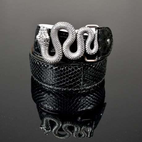 Decadent belt - â€˜Basiliskâ€™ Black Diamante Snake