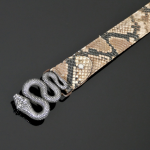 Decadent belt - â€˜Basiliskâ€™ Natural Diamante Snake