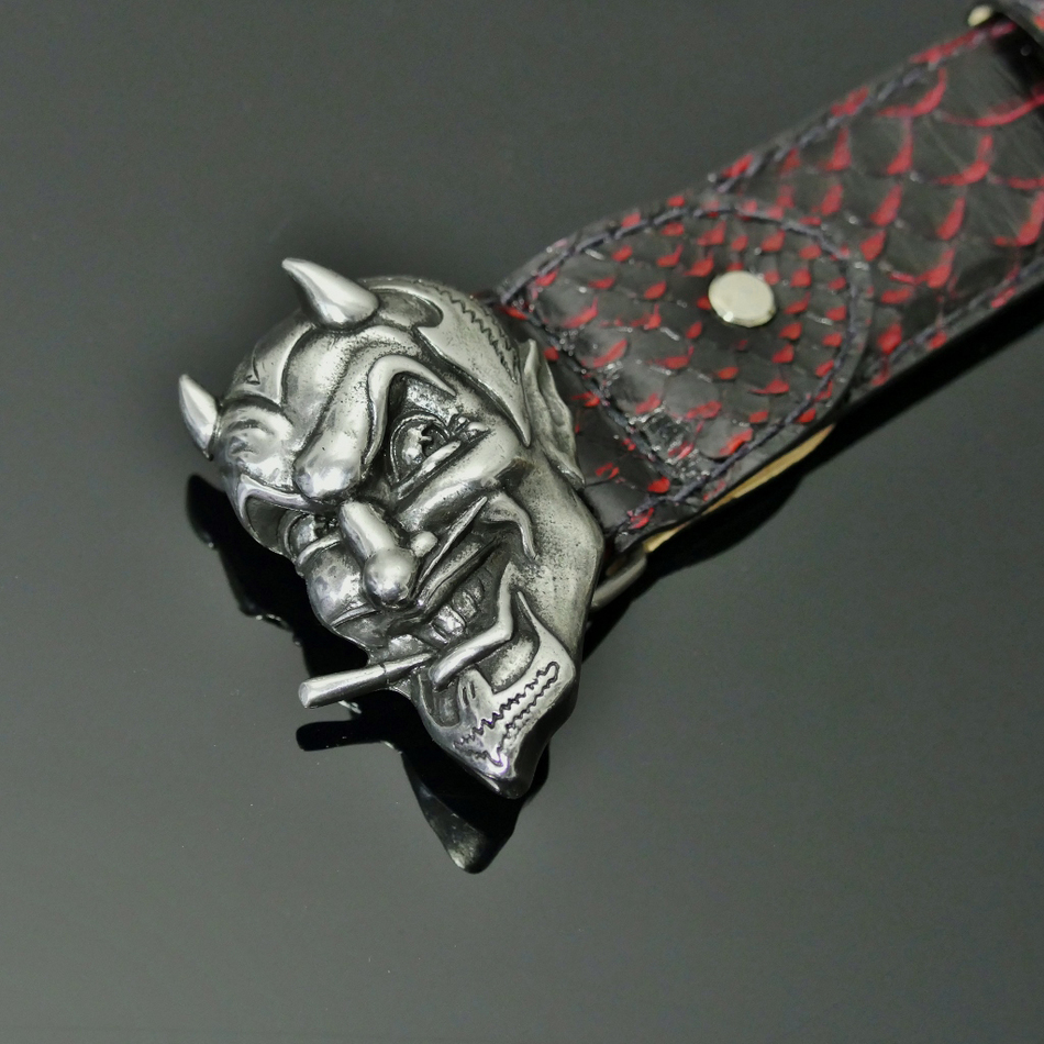 Decadent belt - â€˜My Luckyâ€™ Black and Red Diablo Snake