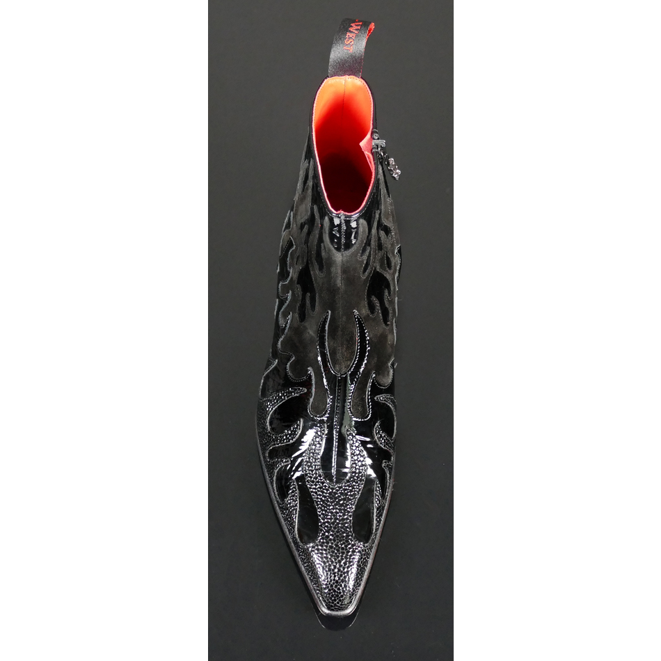 Dilettante 'Hellfire' Flame Zip Boot
