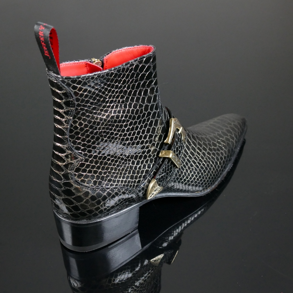 Dilettante 'The Duke' Buckle detail zip boot