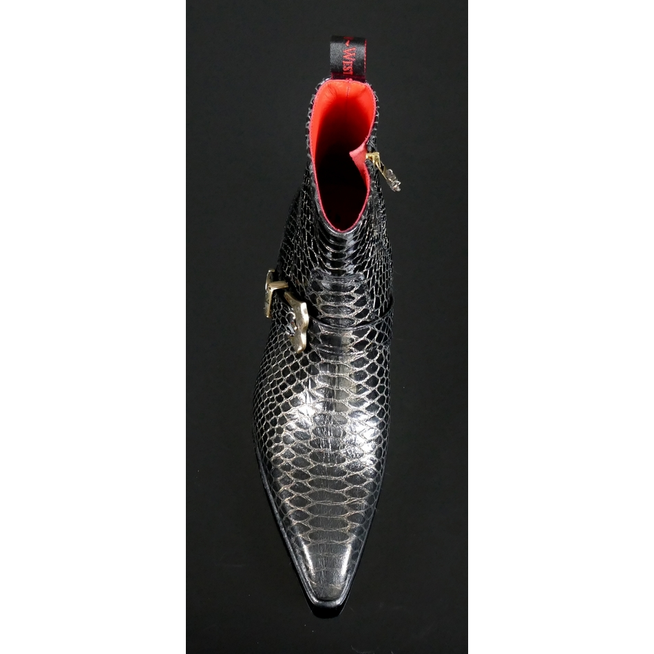 Dilettante 'The Duke' Buckle detail zip boot