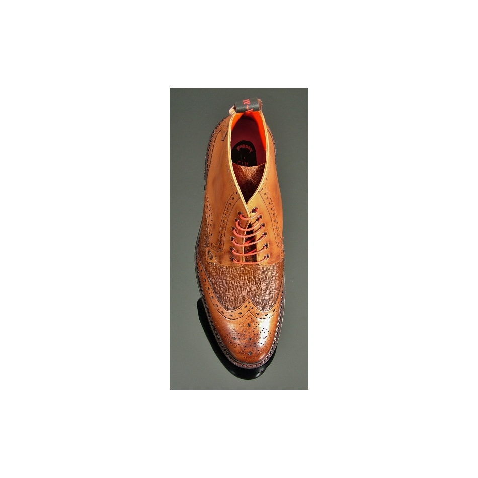 Hannibal 3101 - Classic Brogue Derby Boot with Rubber Sole