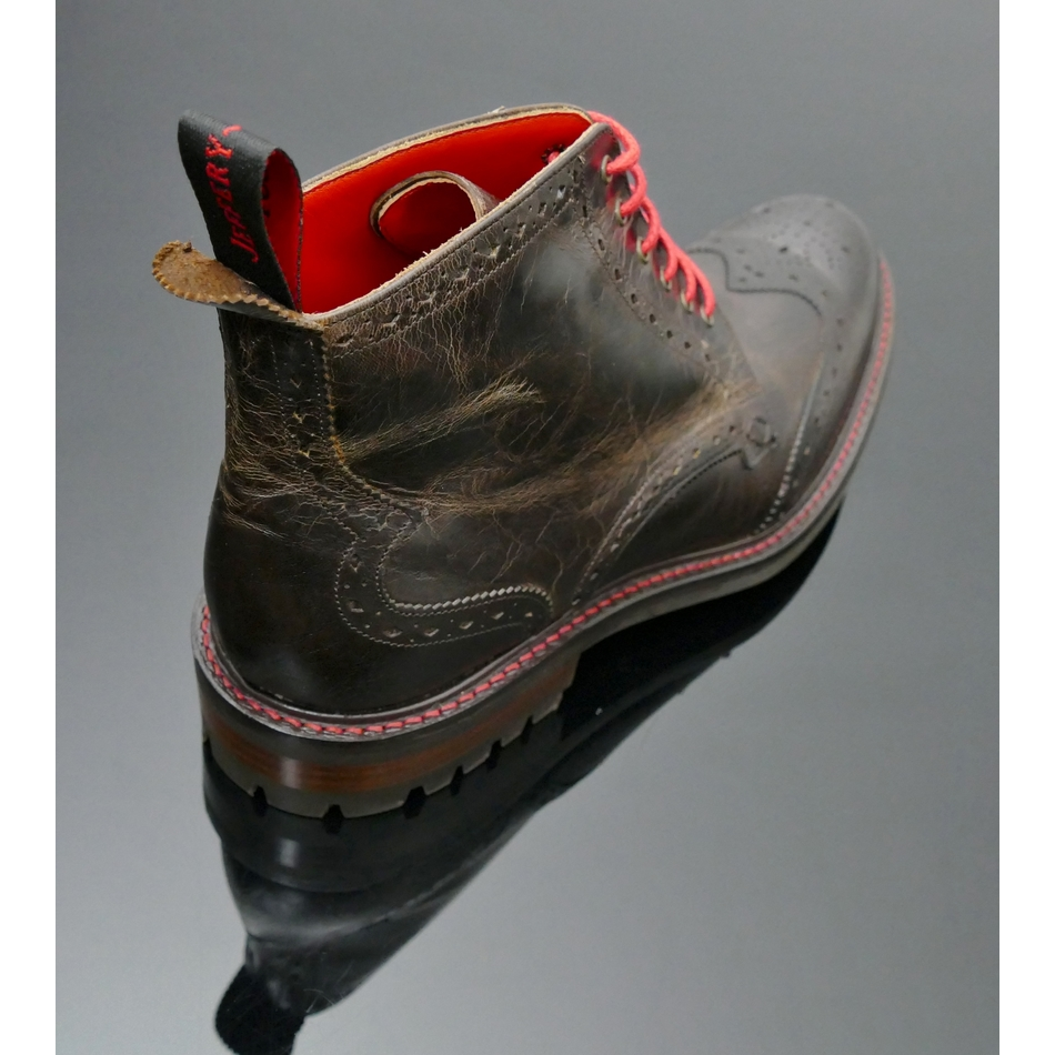 Hannibal Rising - Classic Brogue Derby Boot with Rubber Sole