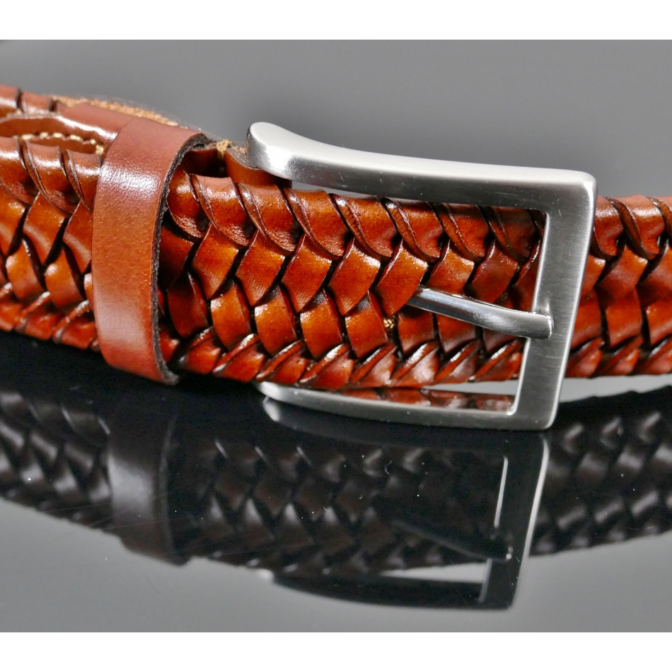 Sunset weave belt - Toledo Navy Calf