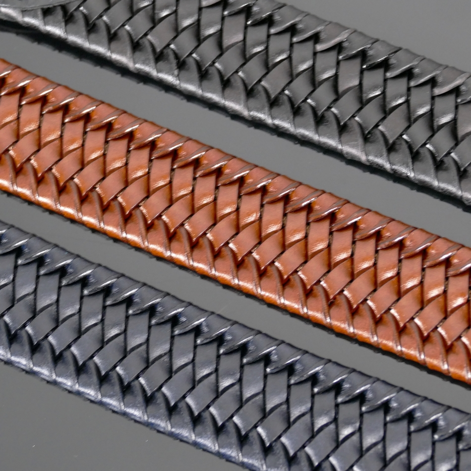 Sunset weave belt - Toledo Navy Calf