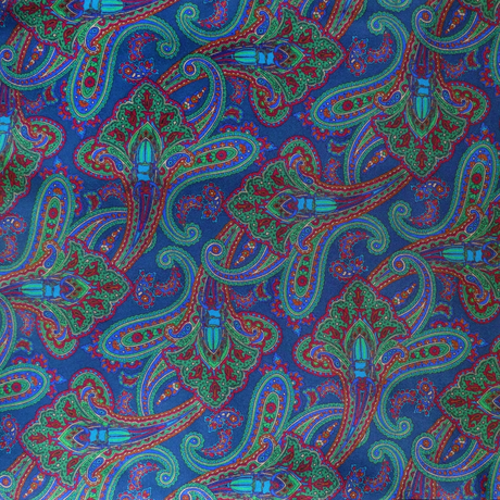 The Beatles - Navy Beetle print Silk - Wool backed scarf