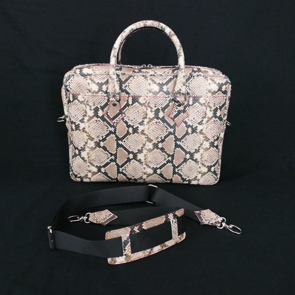 The 'Bourdain' Travel Case - Natural Snake