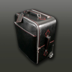 The 'Weekender' Wheeled Suitcase- Black Calf