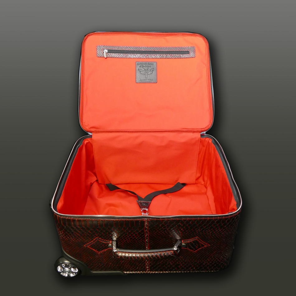 The 'Weekender' Wheeled Suitcase-  Diablo Snake
